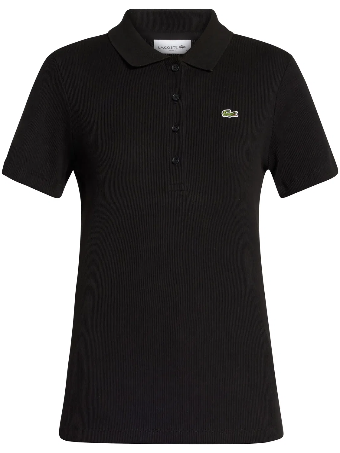 Поло с нашивкой логотипа Lacoste, черный