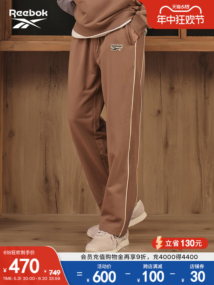 

Брюки прямые Reebok Maillard, красный / коричневый