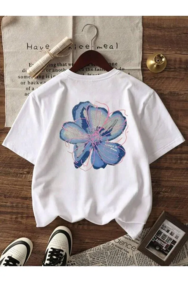 Детский комплект футболок для девочек с принтом Morning Kids, Beige-Pink-White1 — фото 4