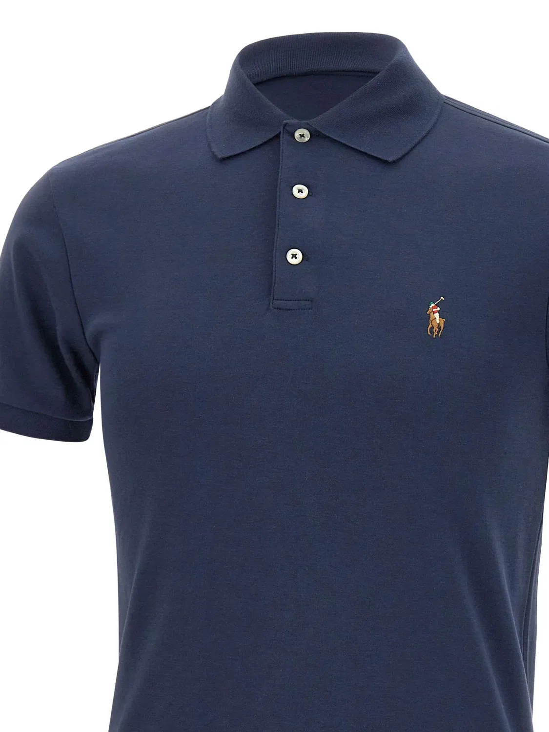 Polo Ralph Lauren Рубашка-поло синяя — фото 3