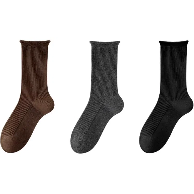Детские носки классические Cotton Gene, Цвет Dark Coffee+Dark Gray+Black