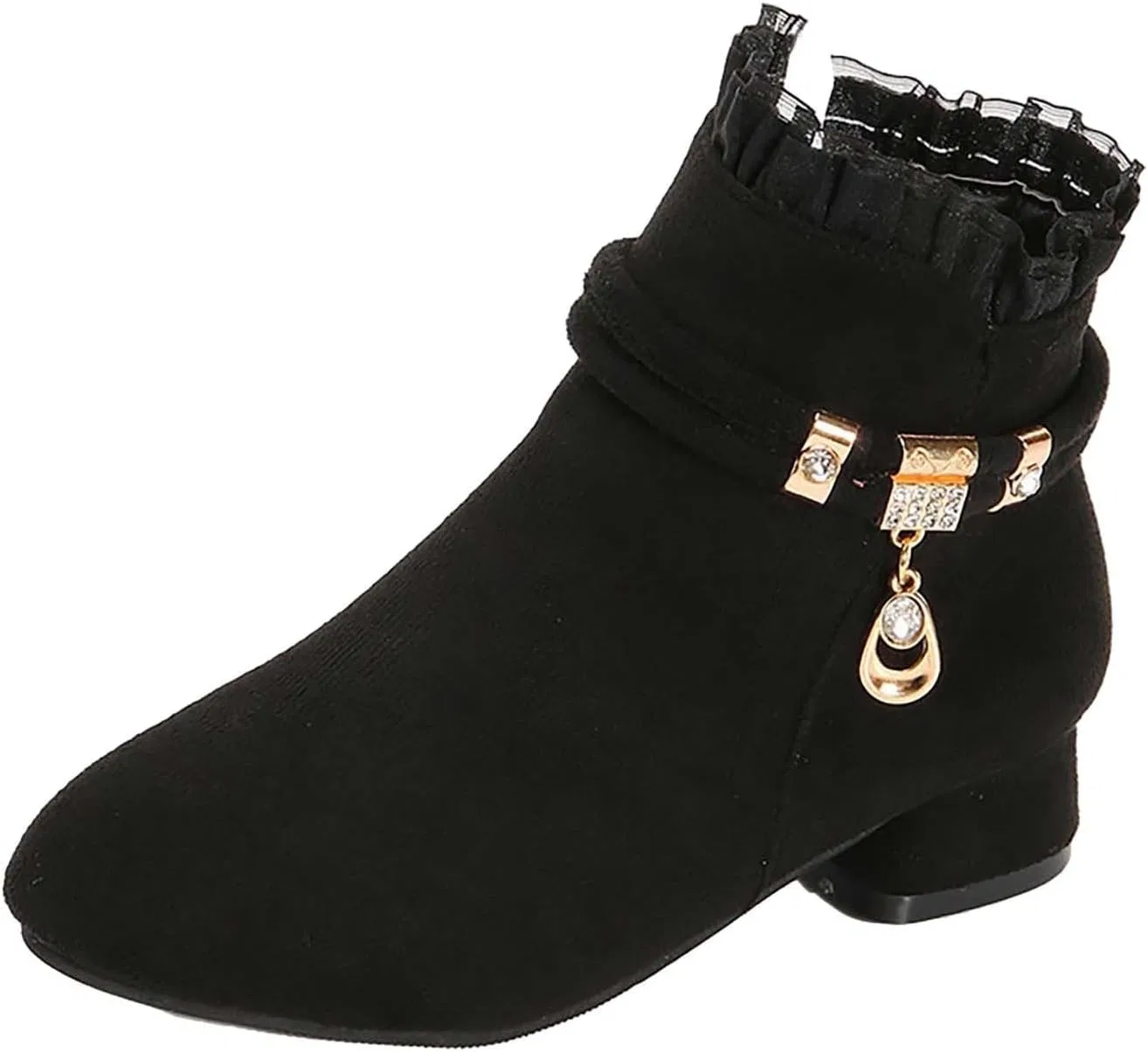 Детские ботинки для девочек с принтом Vintage Juniors Snow Boots, Black