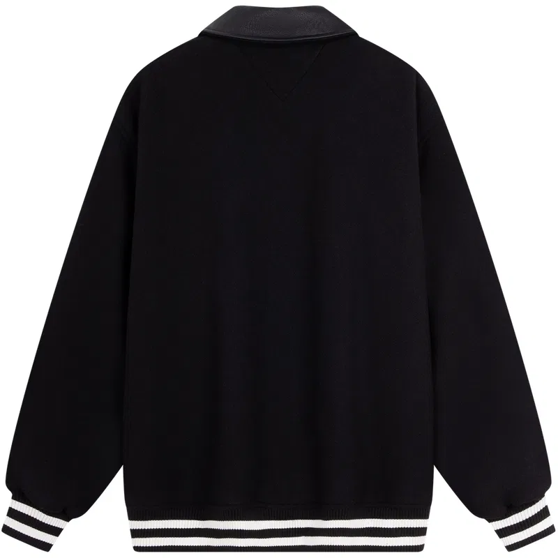 Женское бархатное пальто с лацканами Black BDS Tommy Hilfiger, Черный — фото 3