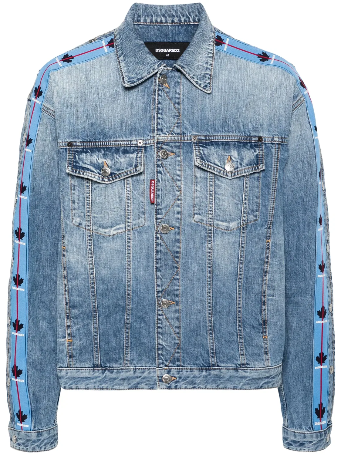 Джинсовая куртка с логотипами DSQUARED2, синий
