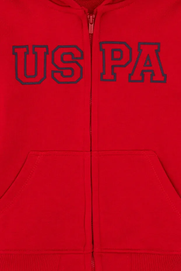 Детский кардиган для мальчиков хлопковый U.S. Polo Assn., Red — фото 3