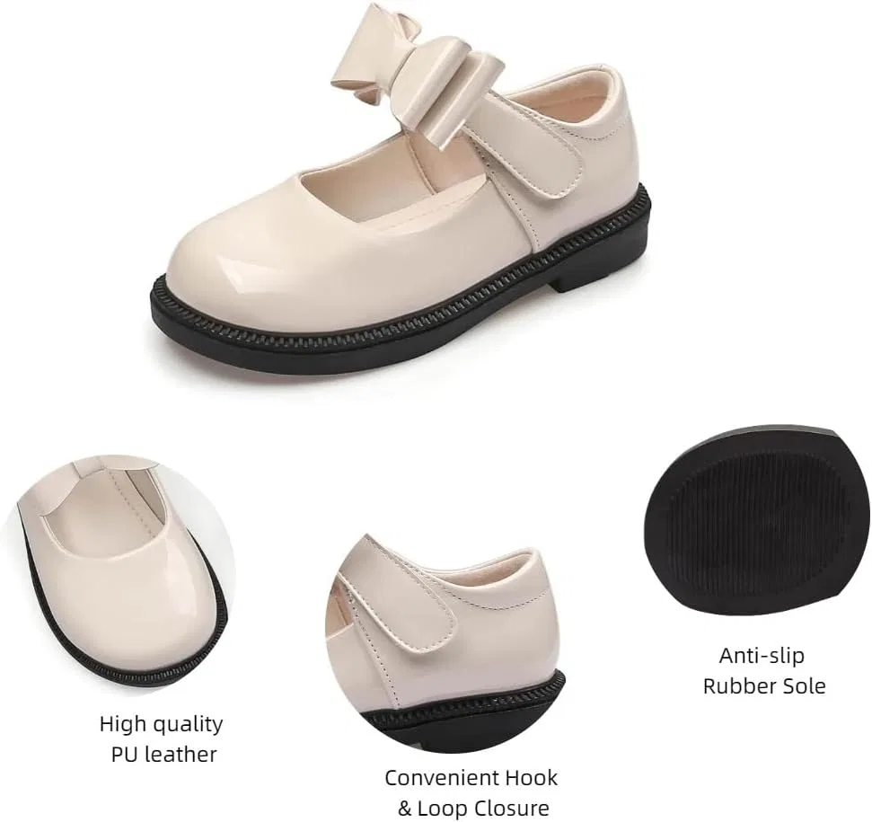 Детские туфли Мэри Джейн для девочек с принтом Princess Ballet Flats JGKDTX, Apricot — фото 4