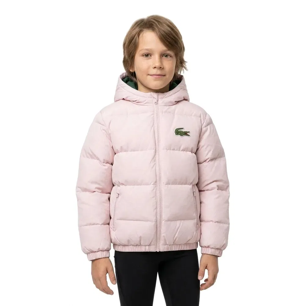 Куртка пуховая Core Puffer Lacoste Kids, розовый — фото 3
