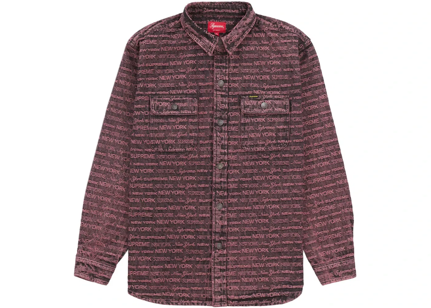 Мужская рубашка с жаккардовым денимом Supreme Shirt, Purple