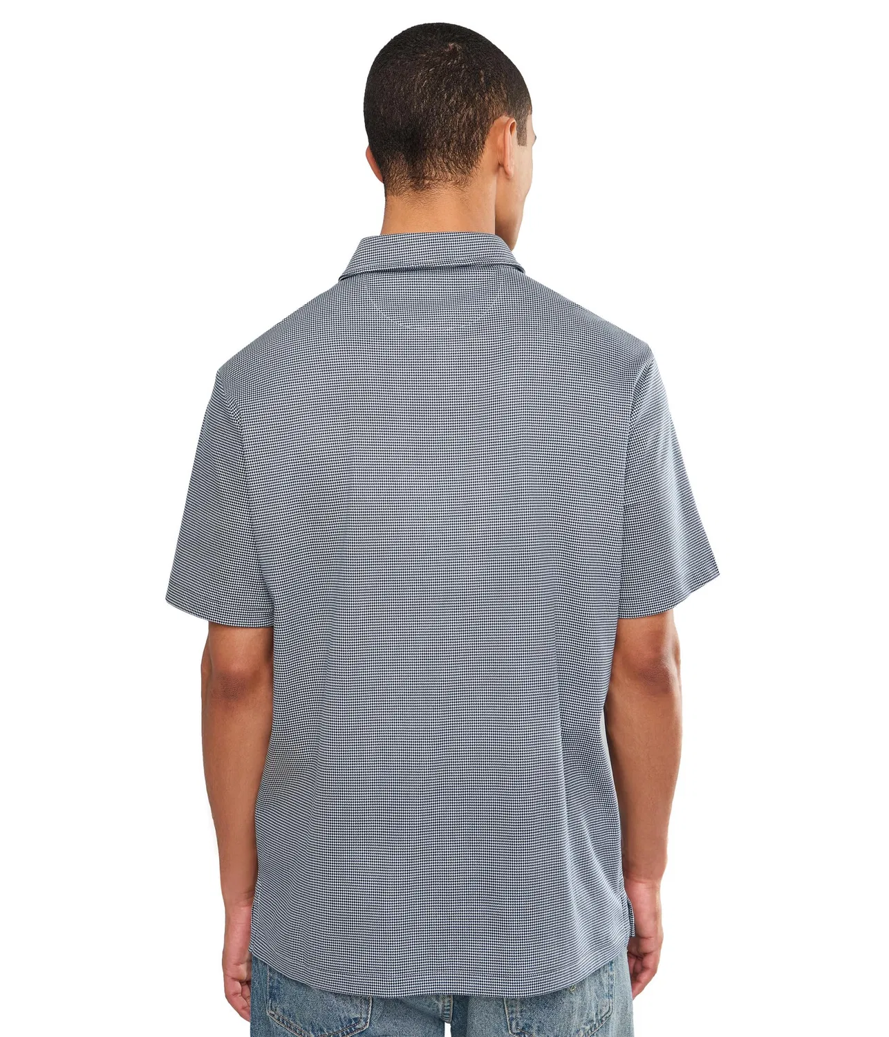 Классическая поло-рубашка из мягкого хлопка Polo Ralph Lauren, Fairway Houndstooth/Newport Navy — фото 4