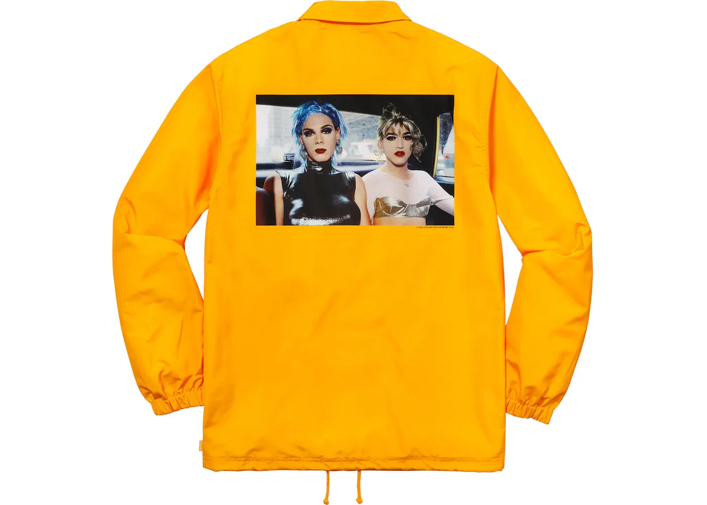 Мужская куртка-коуч с принтом Nan Goldin Misty and Jimmy Paulette Supreme, золотистый — фото 2