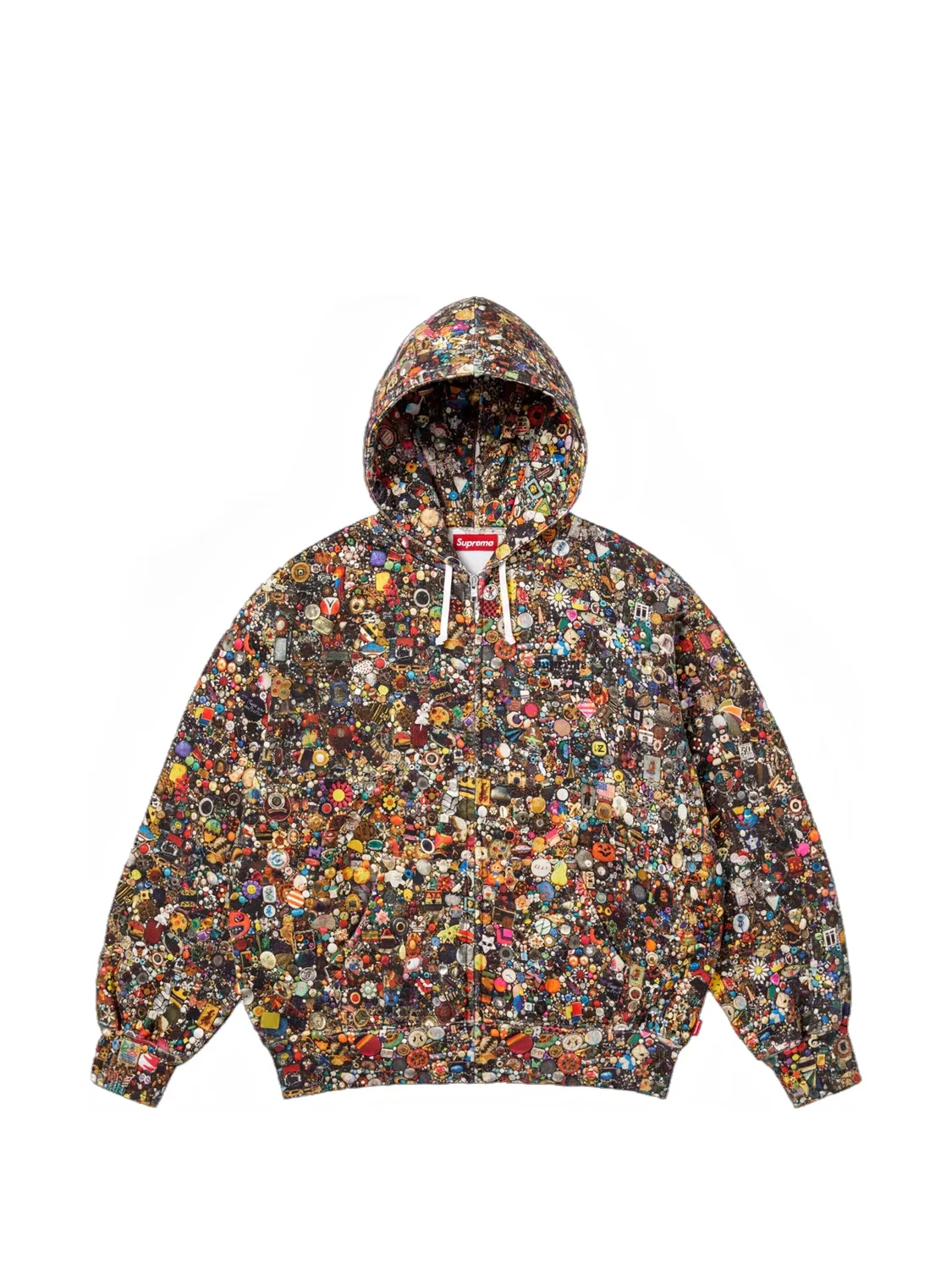 Худи с графичным принтом из коллаборации с Mike Kelley Supreme, коричневый