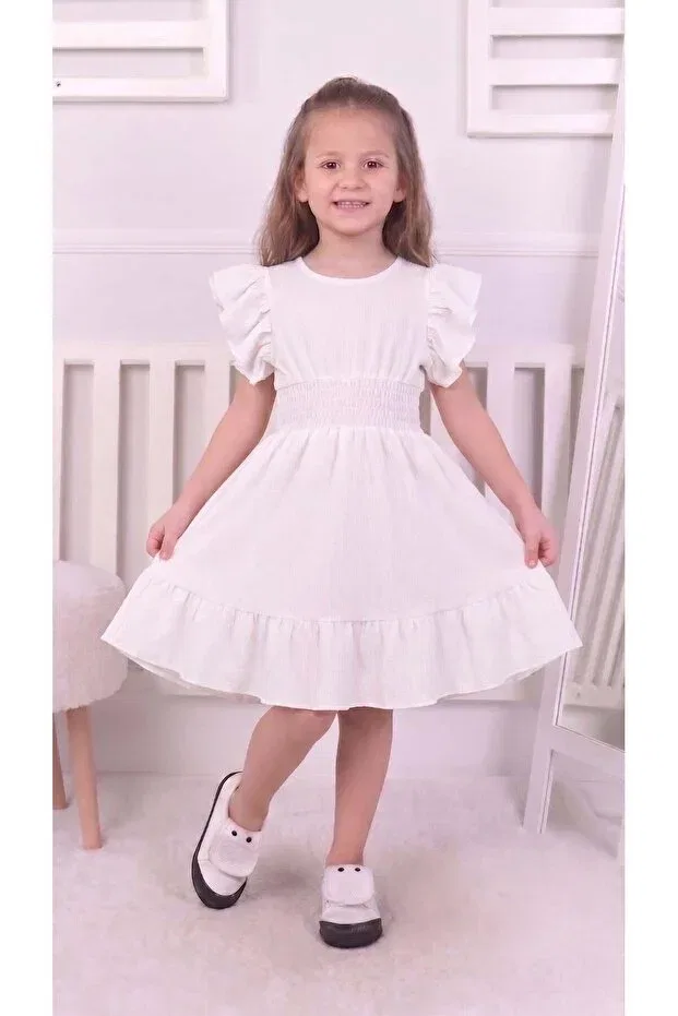 Детское платье для девочек хлопковое Gipeli New Season Belden Gipeli Byz Newkids, White