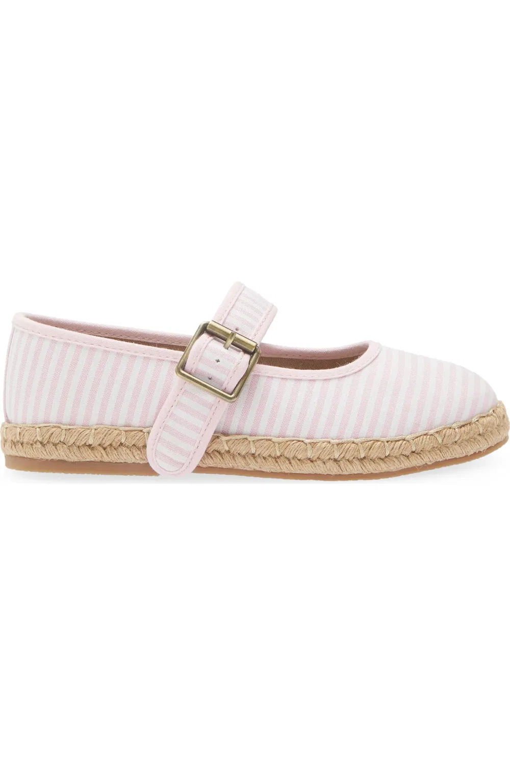 Детские сандалии эспадрильи на регулируемом ремешке Pink Stripe Boden — фото 3