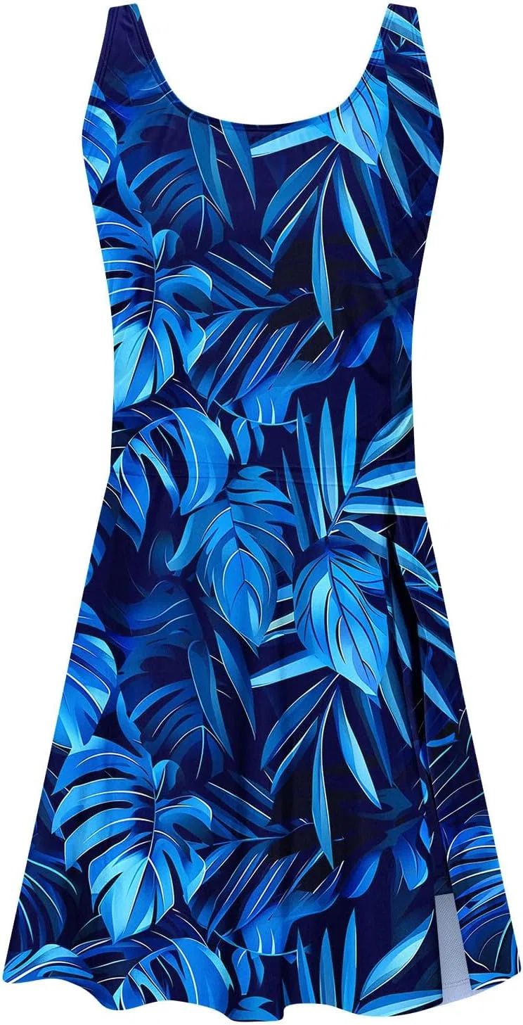 Женский танкини-комплект с юбкой Split Swimdress, Multicolor — фото 4