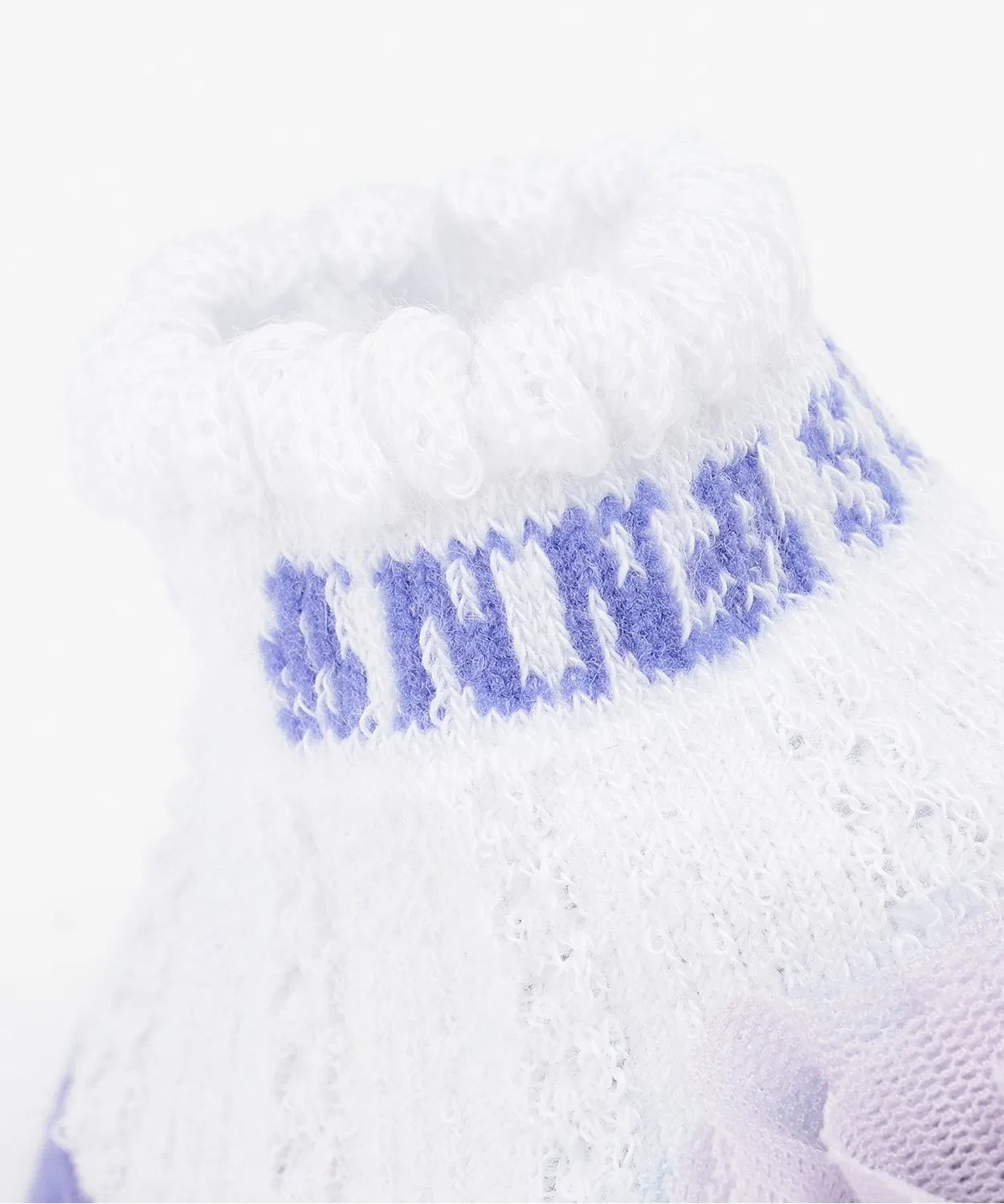 Детские носки с тюлем-помпоном модель ANNA SUI mini, Лавандовый — фото 3