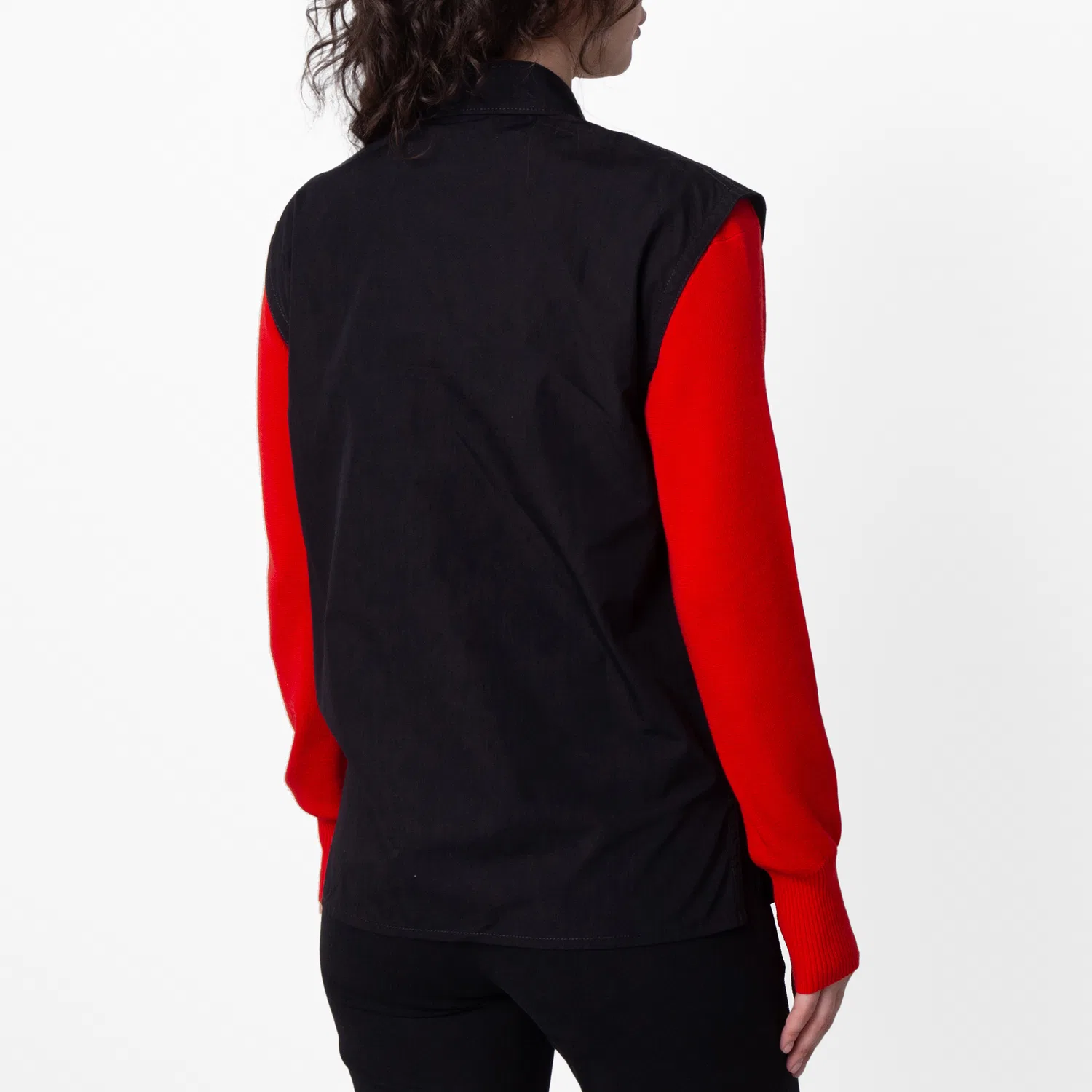 Топ без рукавов Half-Zip Sleeveless Cotton Top Burberry, Black — фото 4