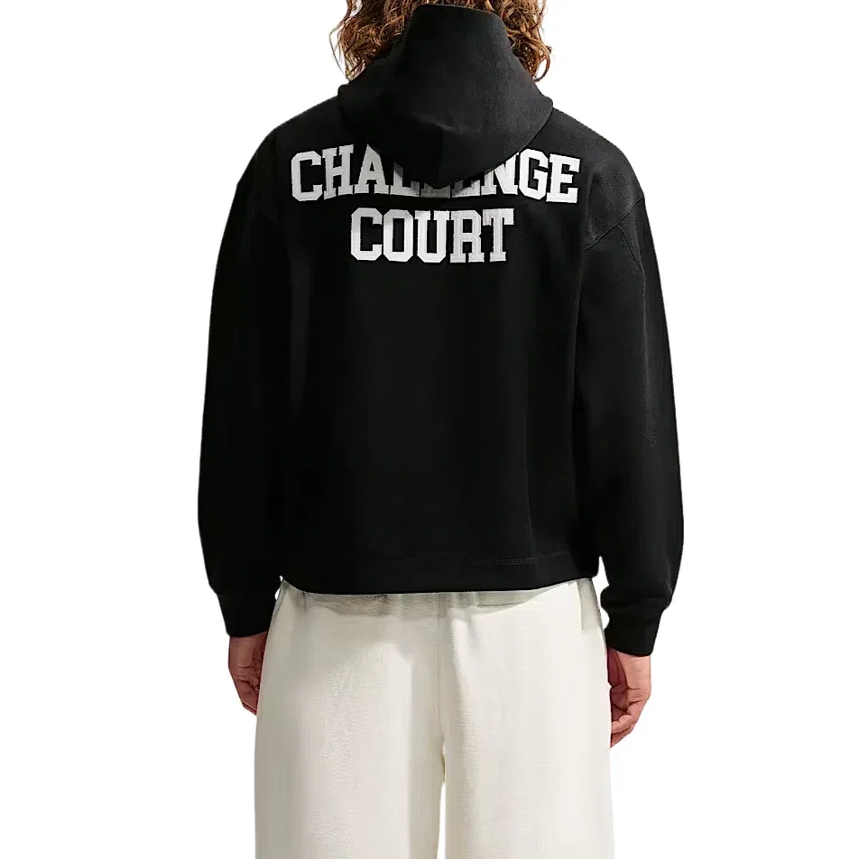 Мужское худи с французским футером Nike Club Rules Black Sail, черный — фото 2