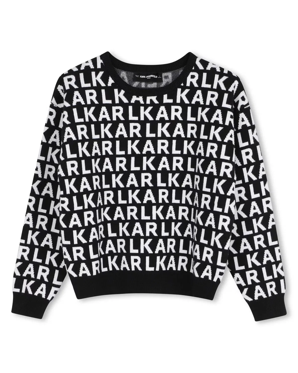 Детский джемпер для девочек с жаккардовым принтом Karl Lagerfeld Kids, Multicolor
