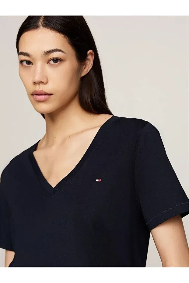 Женская футболка с длинным рукавом Tommy Hilfiger, Navy Blue — фото 2