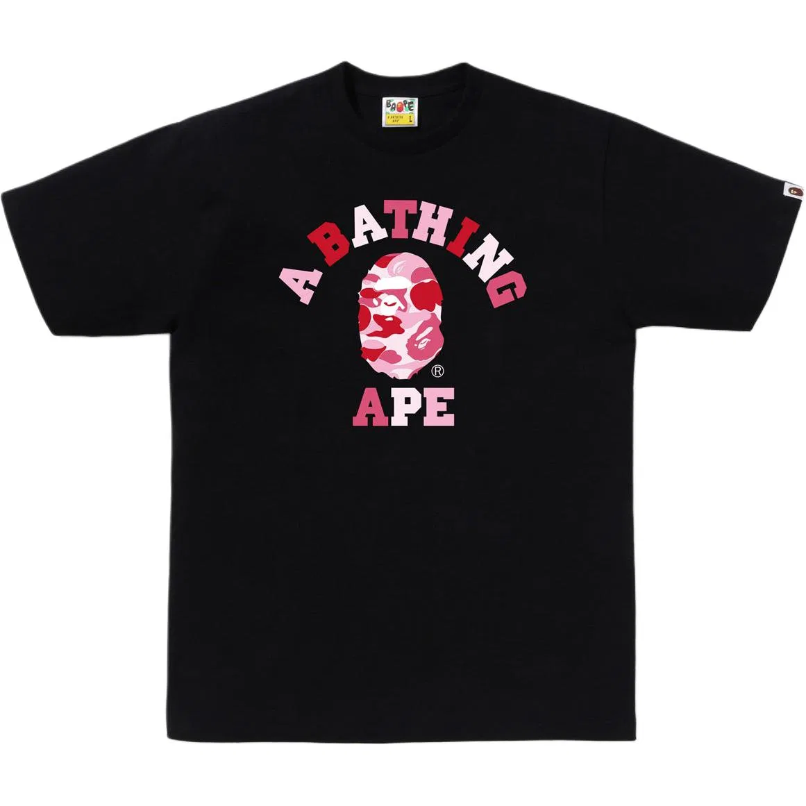 Детская футболка с принтом ABC Camo A BATHING APE, White Green — фото 3