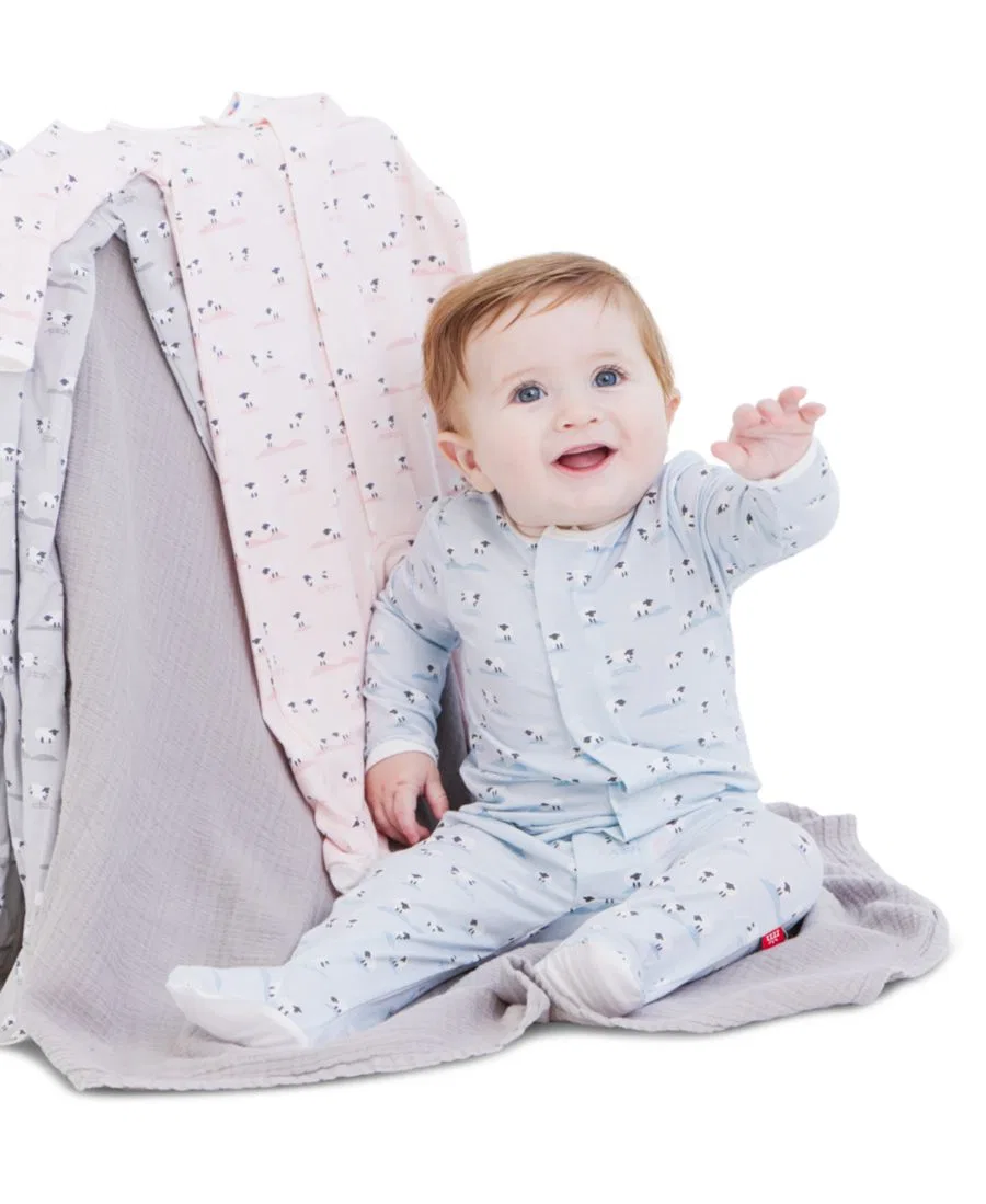 Боди-комбинезон с длинным рукавом Baa Baa Baby Magnetic Me, Blue — фото 4