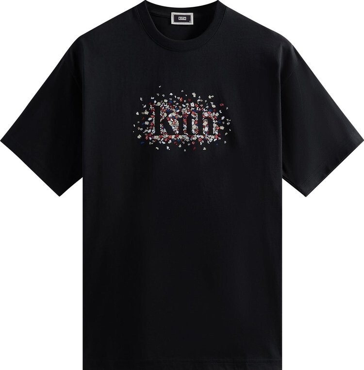 

Футболка Kith Meadow Serif Tee 'Black', черный