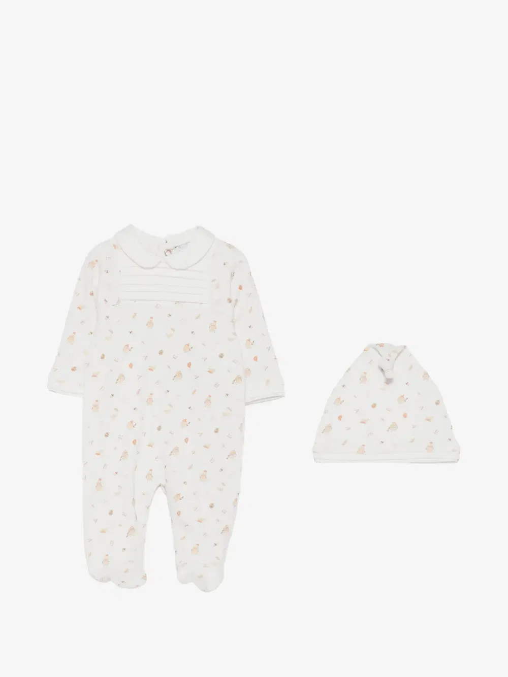 Пижама с графическим принтом и воротником "Питер Пэн" Emporio Armani Kids, белый