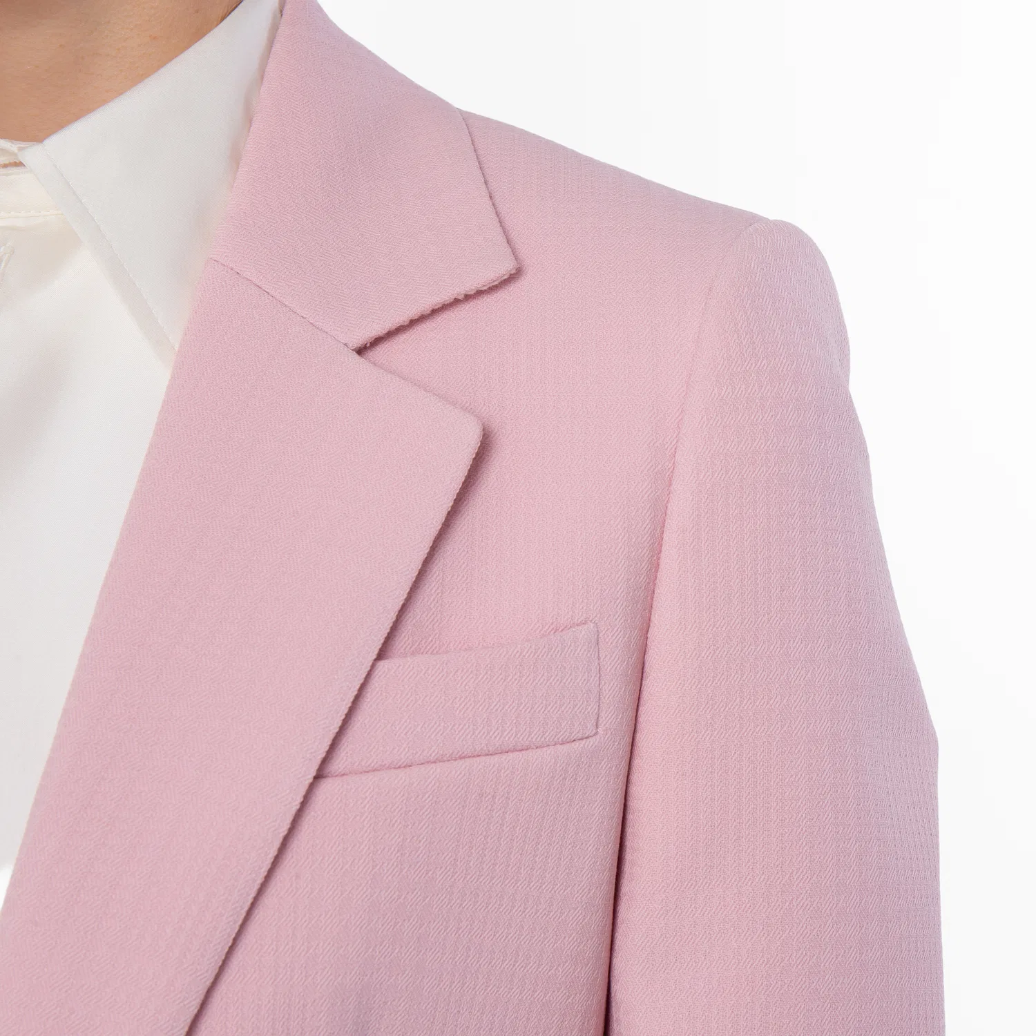 Жакет однобортный шерстяной Single-Breasted Wool Blazer Jacket Burberry, Cameo — фото 2