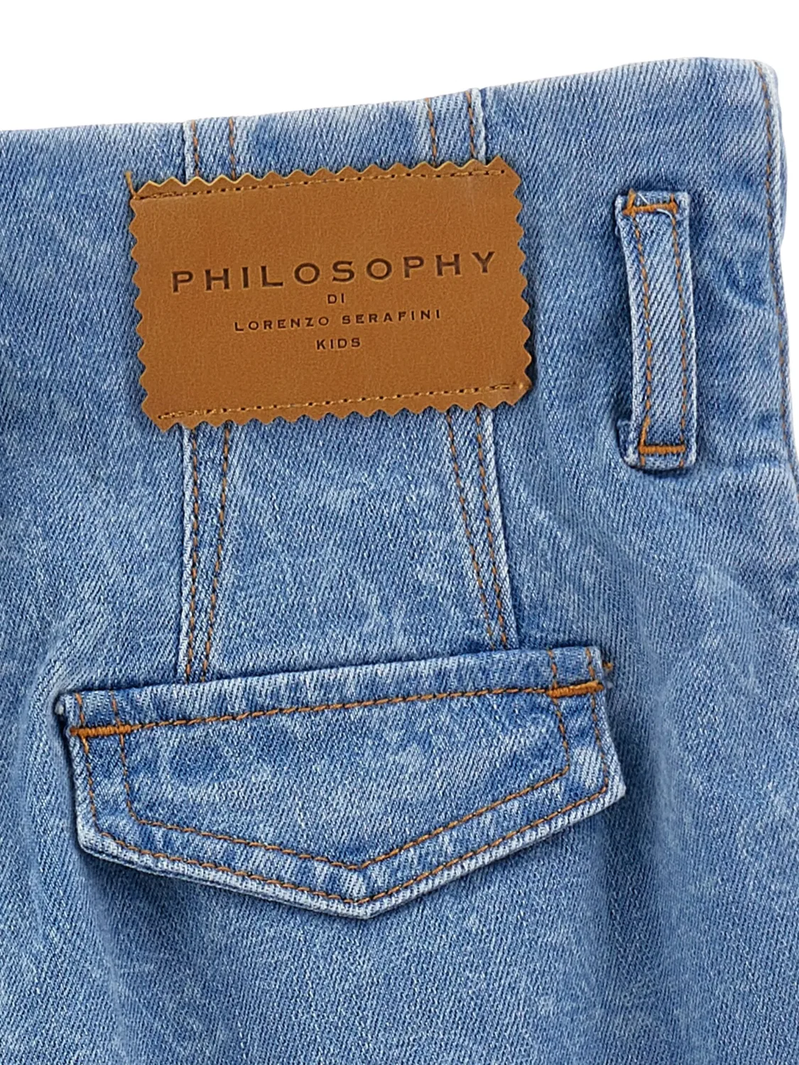 Джинсовые шорты с поясом Philosophy Di Lorenzo Serafini, синий — фото 4