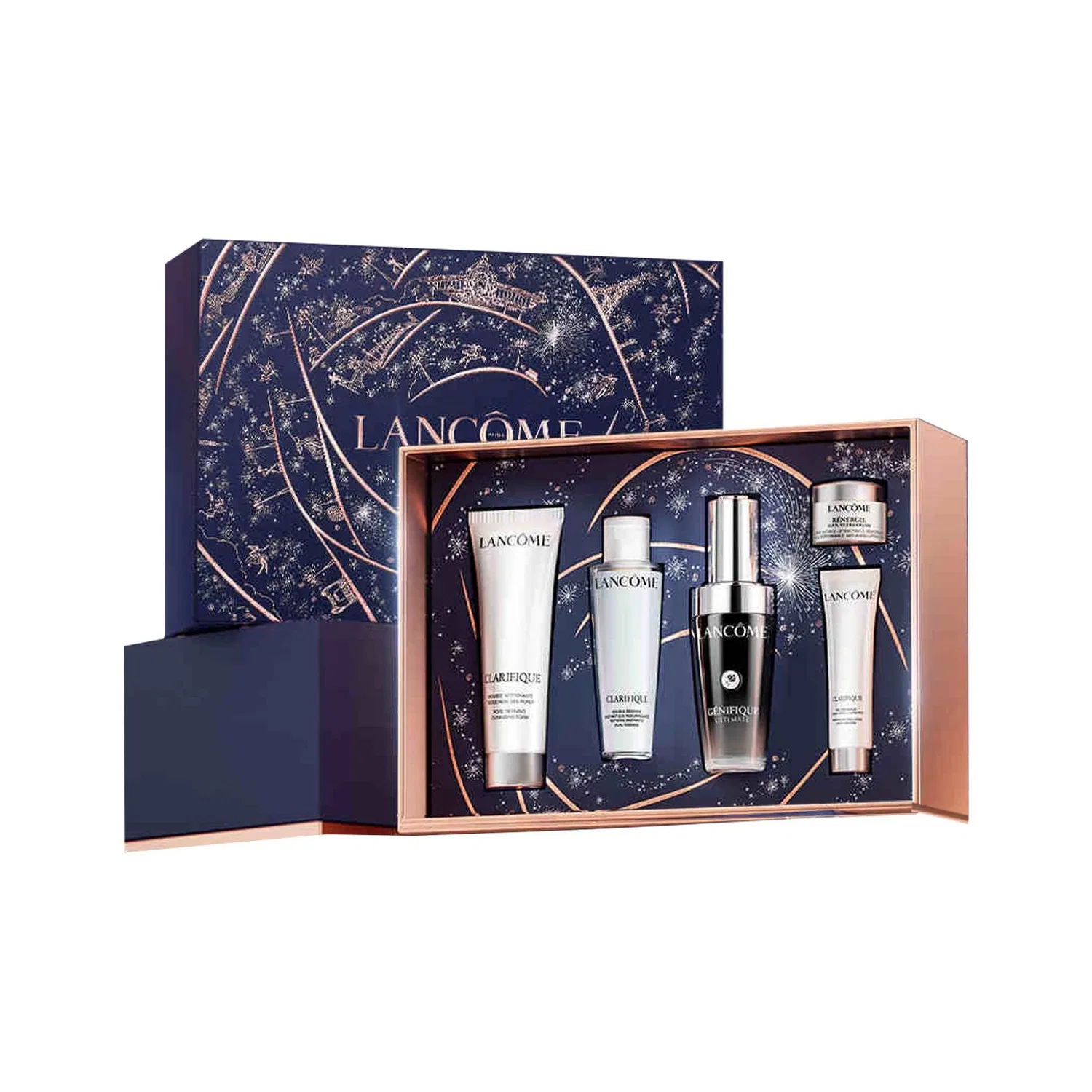 Набор косметики для лица с ночным кремом, 5 предметов, LANCOME, Paris Night Sky
