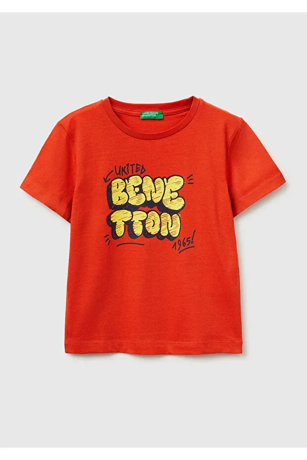 Детская футболка для мальчиков с принтом United Colors Of Benetton, Red