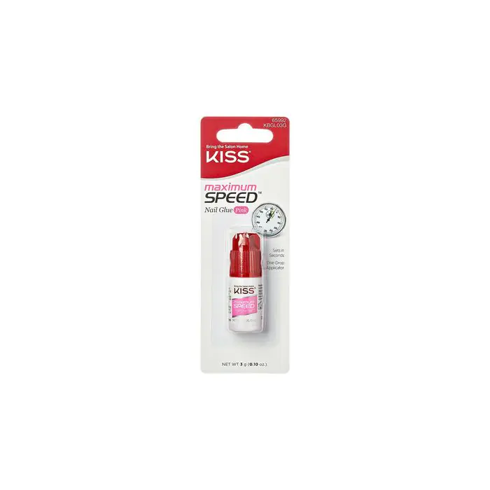 

Накладные ногти maximum speed pink pegamento para uñas Kiss, цвет rosa
