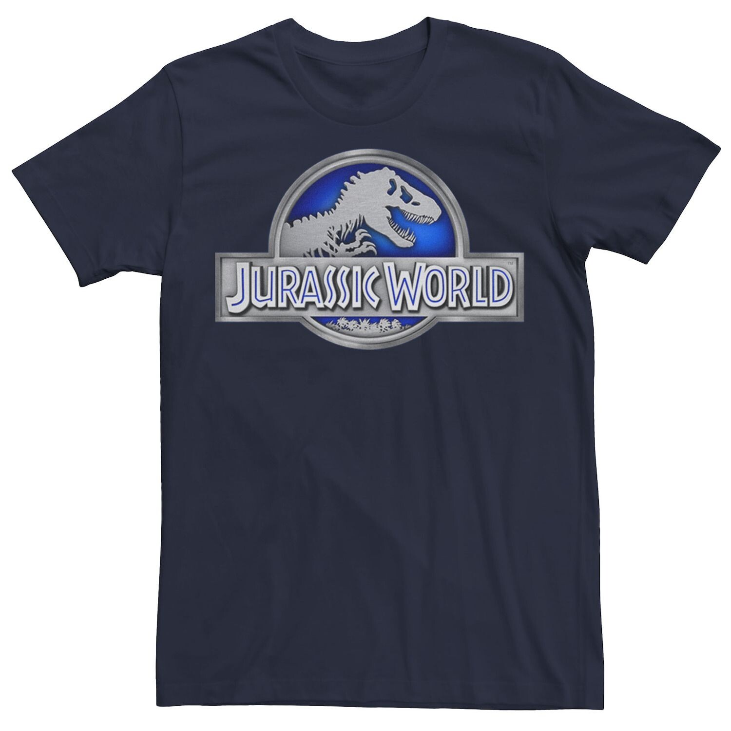 

Мужская классическая синяя футболка Jurassic World с графическим логотипом Fossil, Blue Licensed Character, синий