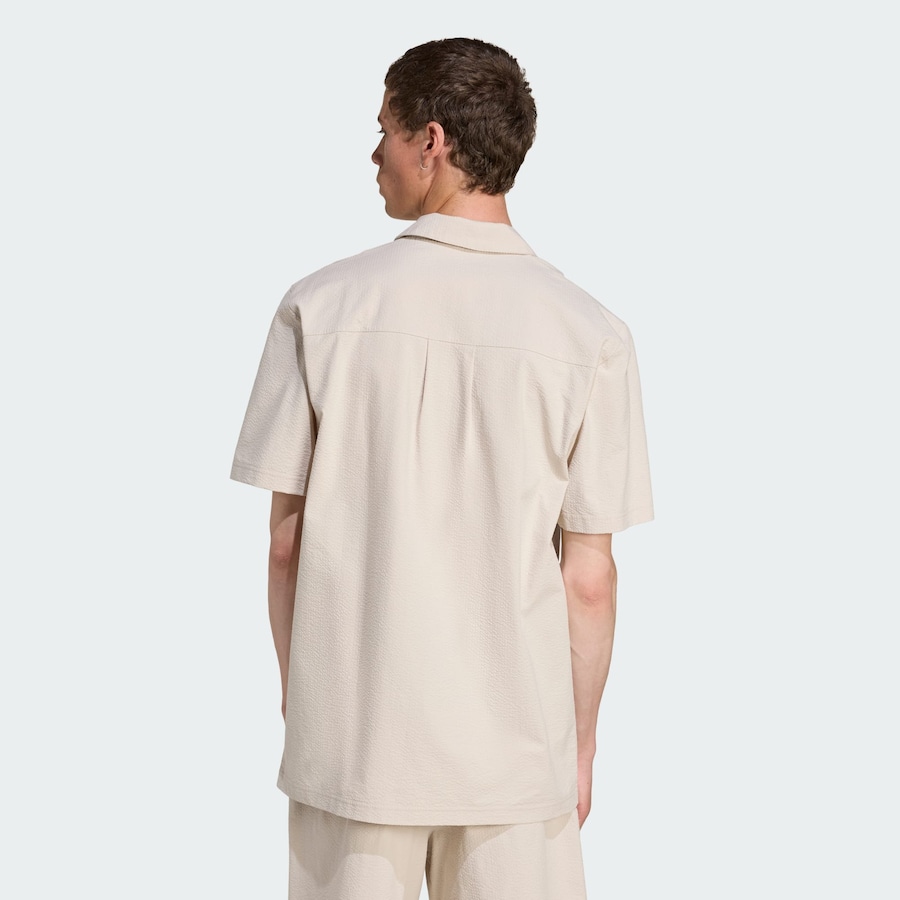 Спортивная рубашка Comfort fit на пуговицах ADIDAS PERFORMANCE Mercedes - AMG Petronas Formula One Team, бежевый — фото 3