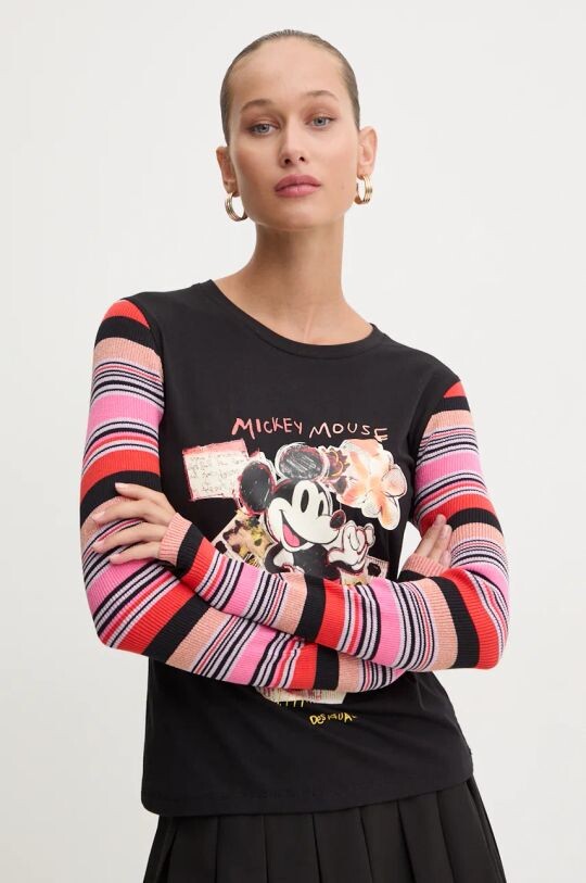 

PATCHMICKEY с длинным рукавом Desigual, черный