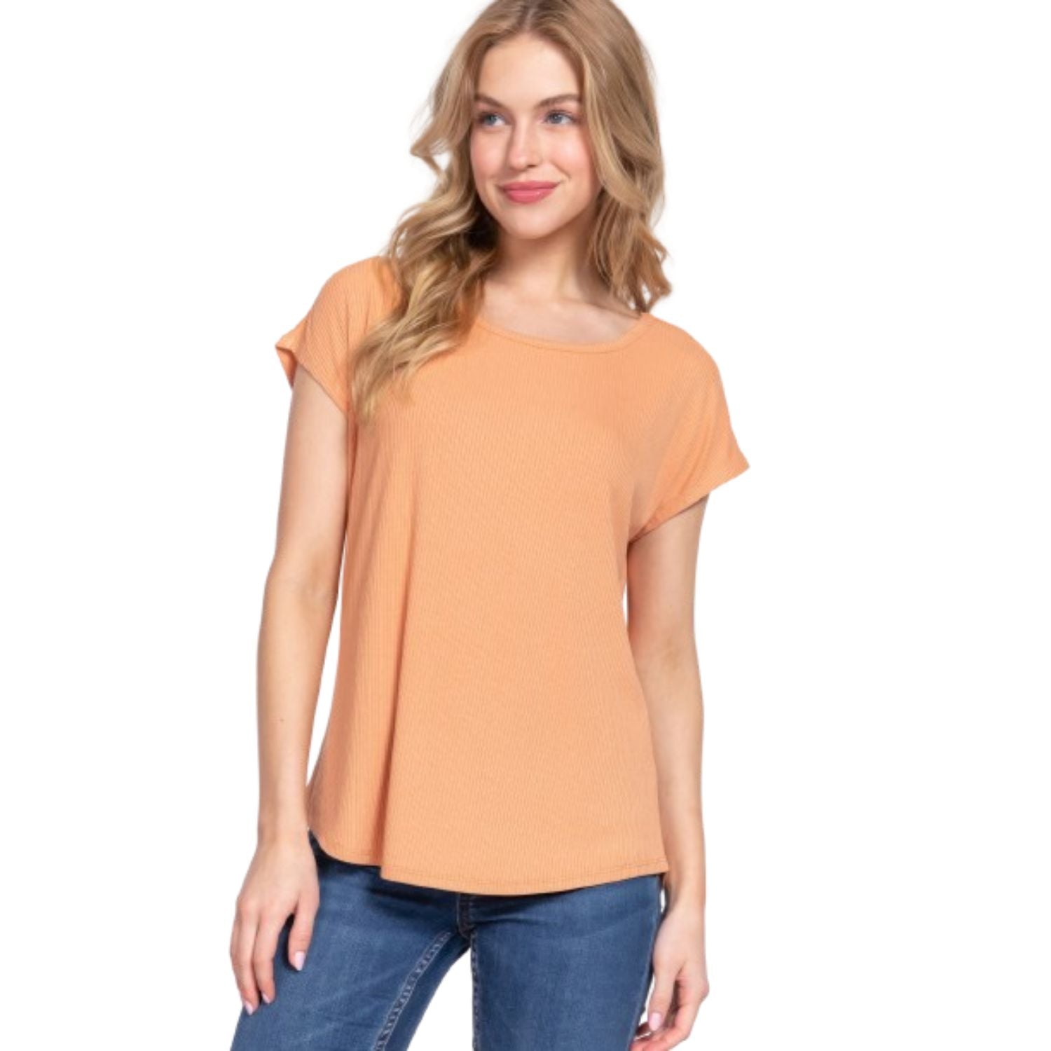

Короткий топ с резинкой Dolman Slv FASHNZFAB, цвет apricot