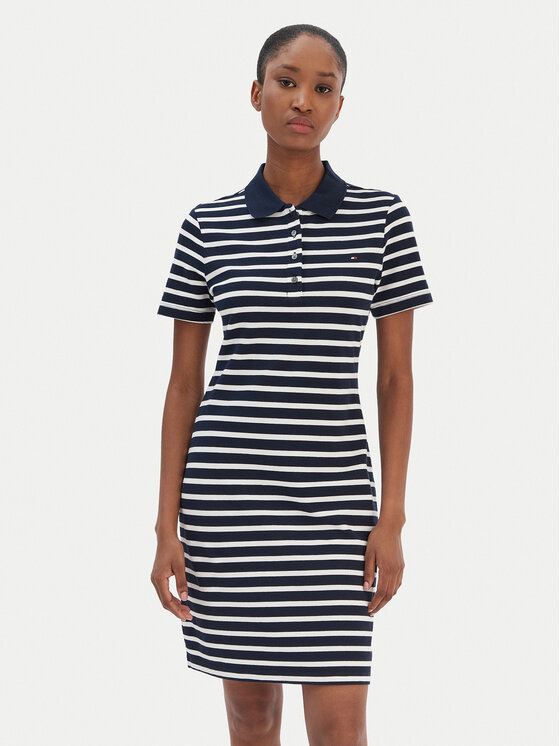 

Повседневное платье slim fit 1985 WW0WW43228 Tommy Hilfiger, синий