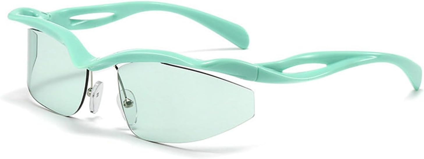 

Солнцезащитные очки Willochra Punk для женщин, модель 2024, роскошные солнцезащитные очки с обтекаемой формой, спортивные, полуободковые, с защитой от УФ-излучения UV400, C3