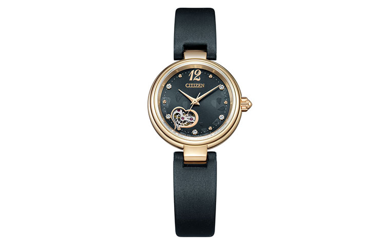 

CITIZEN Часы Mechanical Watch Series Mechanical Movement Leather Strap Watch Women's Watch Black Dial, Green