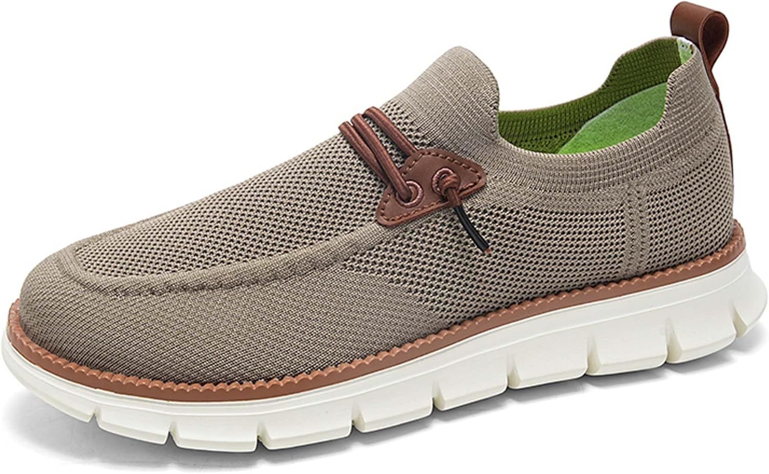 

Мужские премиальные повседневные кроссовки для ходьбы, модные легкие сетчатые кроссовки, обувь для вождения, повседневные кроссовки, легкие, дышащие, комфортные, мягкие, противоскользящие, прочные Vtiao, коричневый