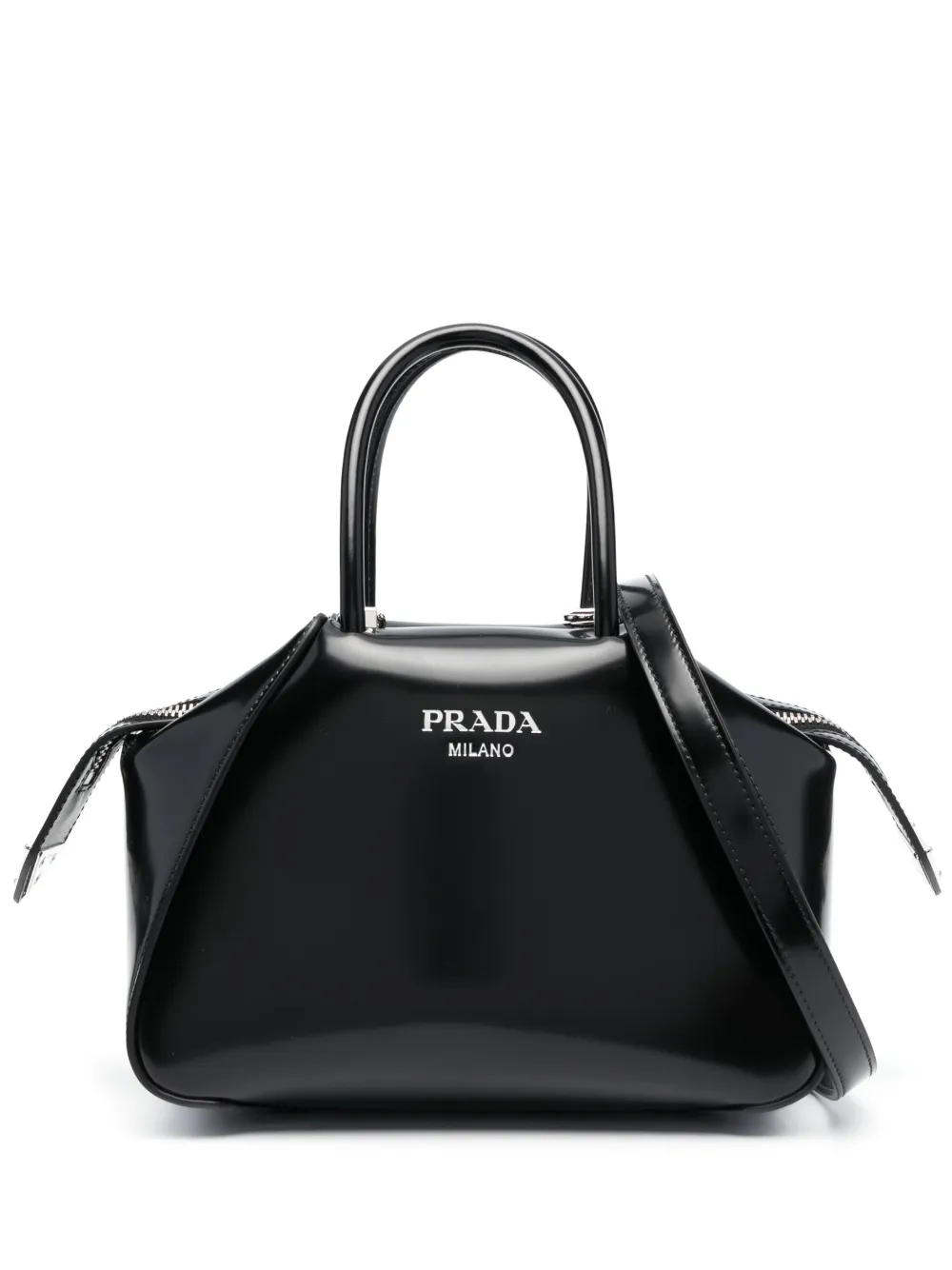 

Сумка-тоут с логотипом Prada, черный