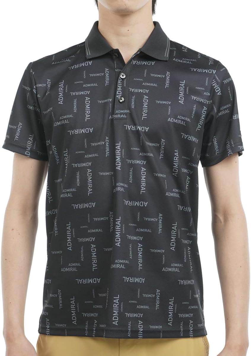 

Мужская классическая поло-рубашка Admiral GOLF с мозаичным логотипом ADMA514, черный