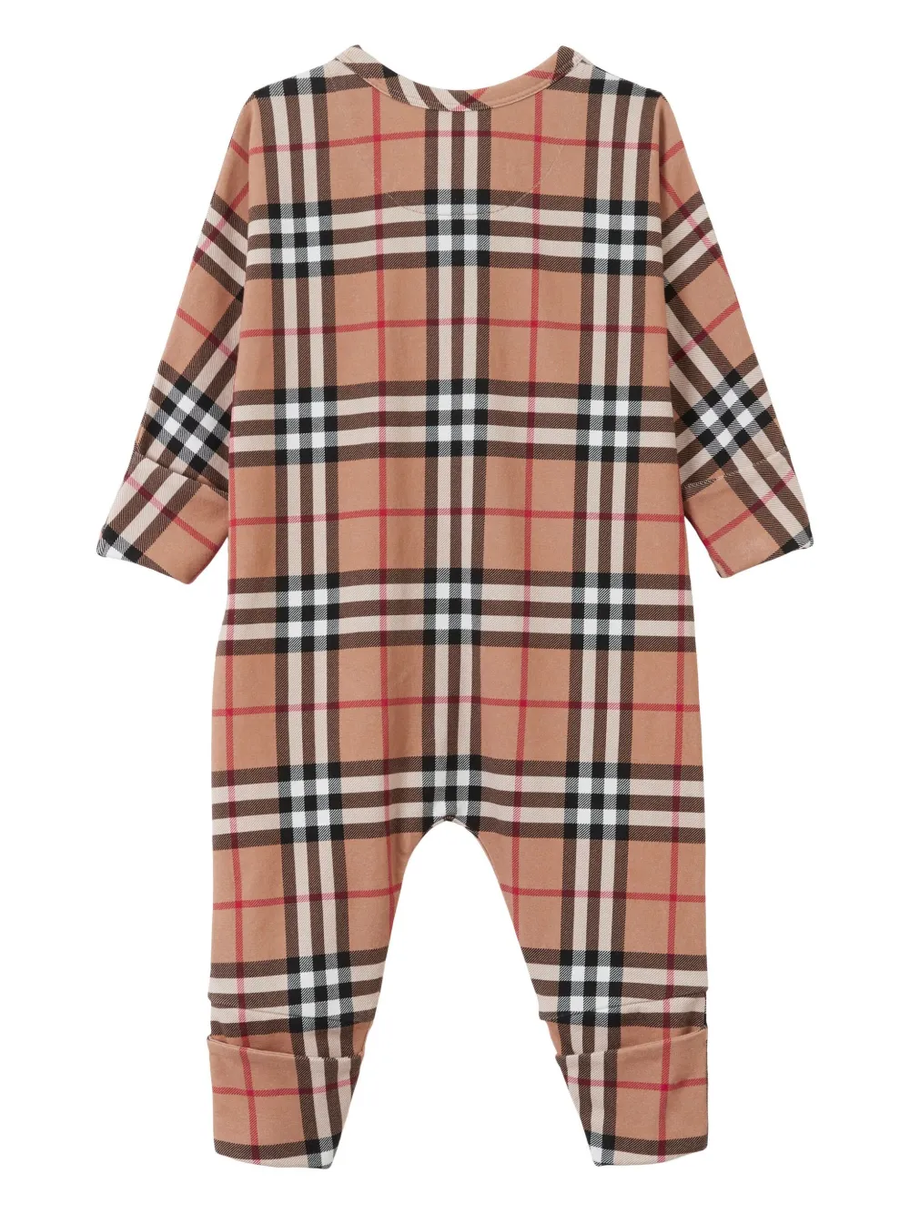 Комплект из комбинезона и шапки в клетку BURBERRY KIDS, нейтральный — фото 3