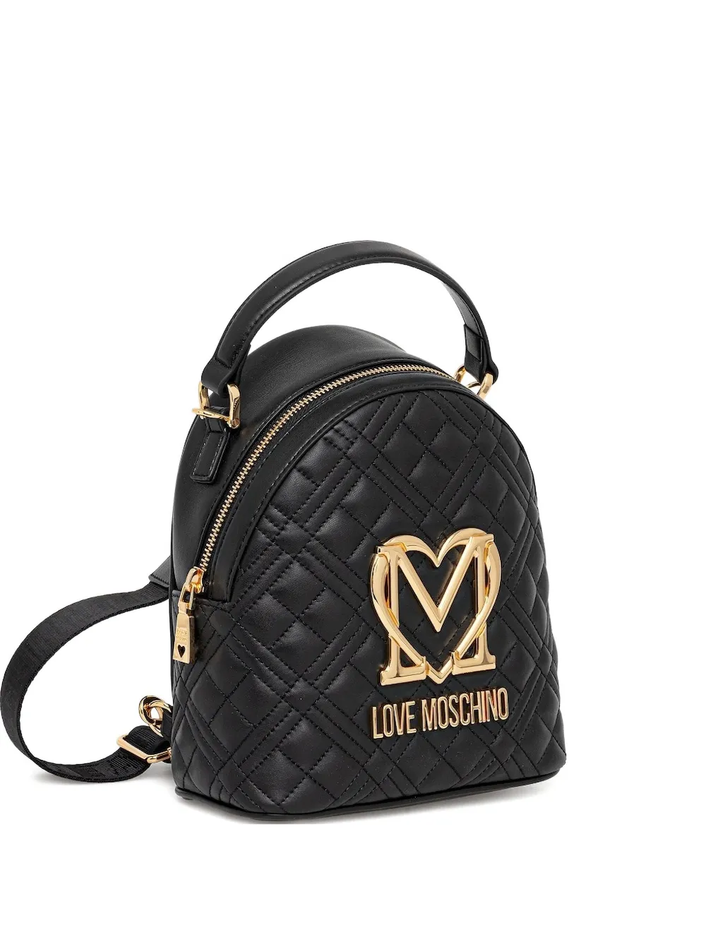 

Стеганый рюкзак с логотипом Love Moschino, черный