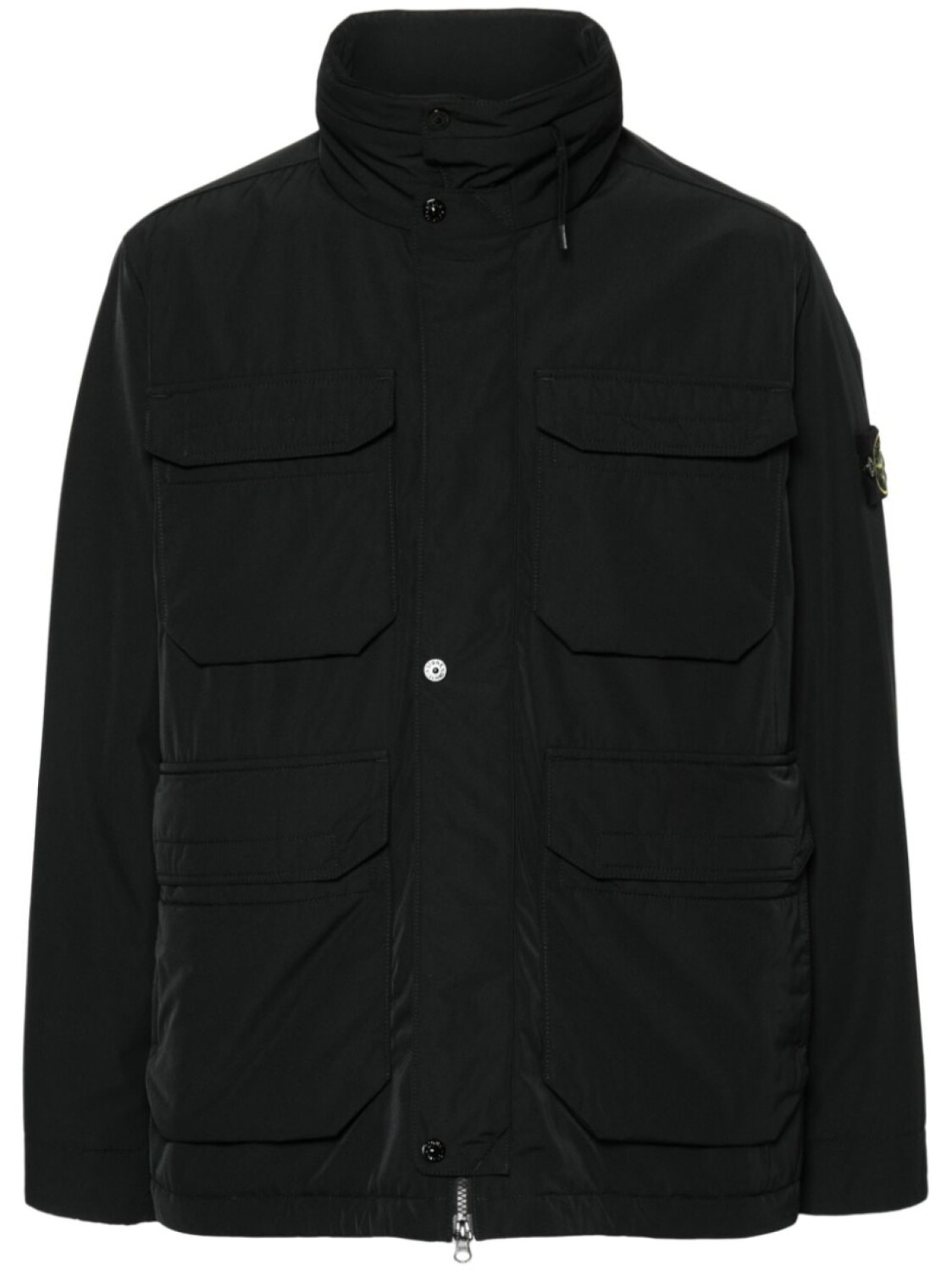 

Stone Island пуховик с значком компаса, черный