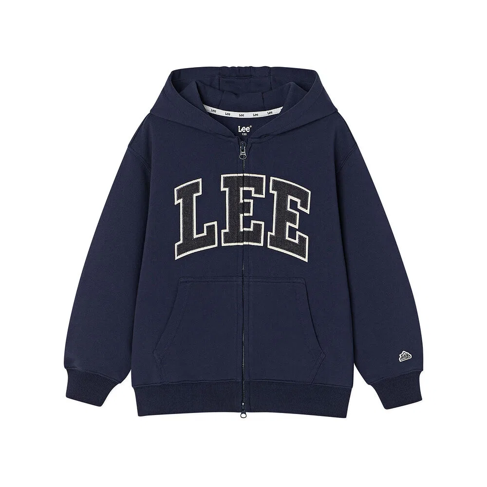 Детская синяя джинсовая худи на молнии с аппликацией от Lee Kids