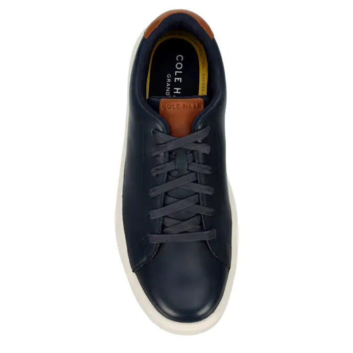 Кроссовки Cole Haan Grand+ Court мужские синие кожаные с круглым носком повседневные — фото 4
