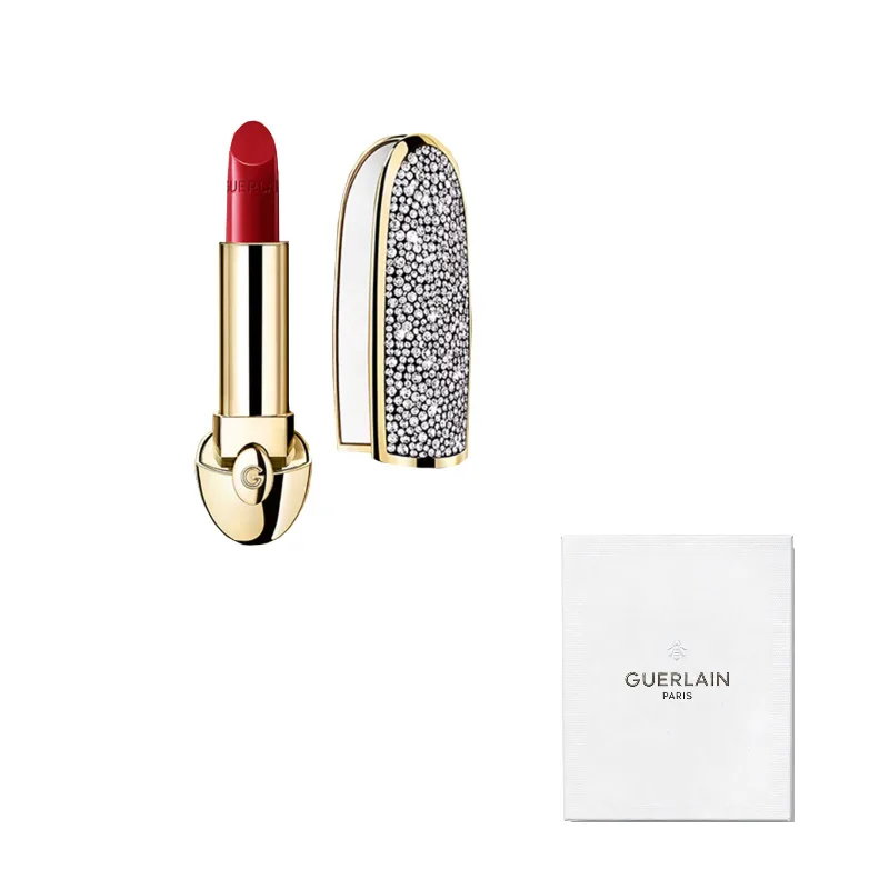 GUERLAIN Помада Queen's Crown с алмазом и драгоценным камнем, шелковисто-кремовая, легкая, стойкая, атласная, #775 Berry Plum-Satin