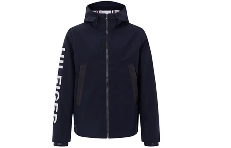 Куртка мужская Navy Blue с капюшоном, умеренная Tommy Hilfiger