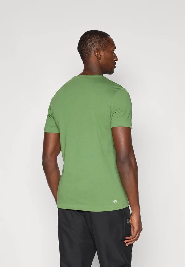 Спортивная футболка с большим логотипом Lacoste Sport, Lambs Lettuce/White — фото 3